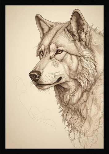Wild wolf art - art, majestic