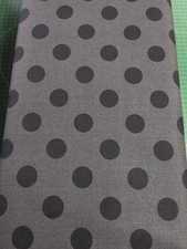 Tula Pink Quilting Cotton Fabric Graywork Pom Poms Carbon Large Dots