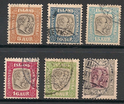 Iceland stamps 1907 official - stamps,