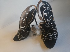 ZARA Black Suede Open Toe