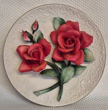 Vintage Franklin Mint 'The Legend Red Rose Of Capodimonte' Decorative Plate