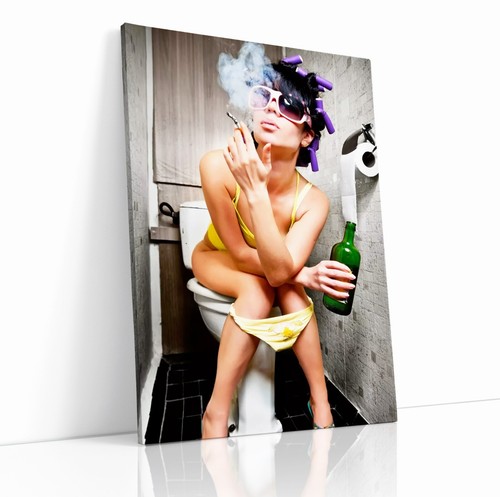Women sitting toilet - women, on