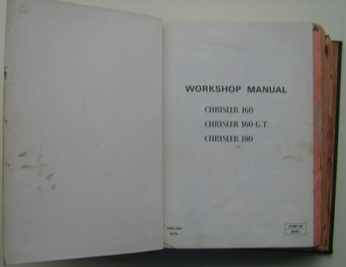 Chrysler 160 160gt 180 - chrysler,