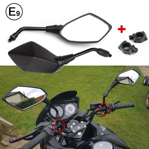 Black side mirrors - black, 7/8"