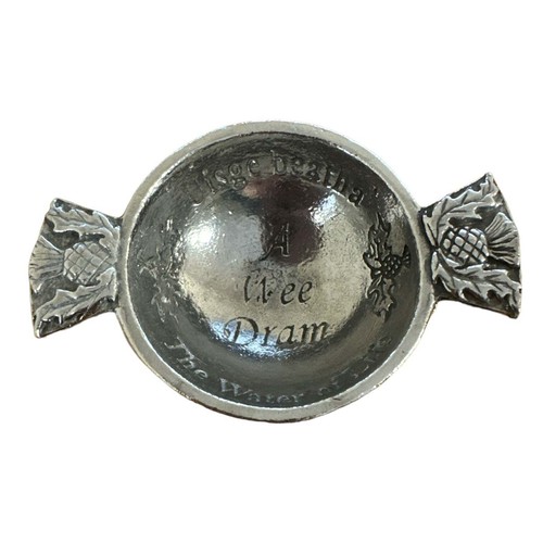 Mini pewter quaich qa10 - quaich, 1.75"