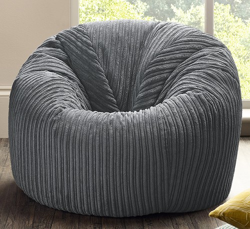 Jumbo cord beanbag chair - beanbag,