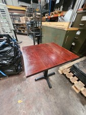 Restaurant Table 2 Or 4 Seater Wooden Top Metal Base Good Quality