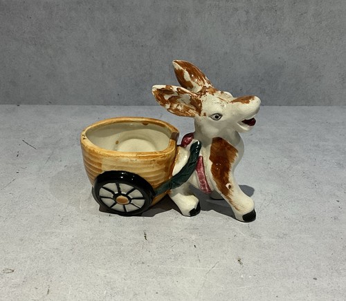 Vintage donkey planter pulling - vintage,