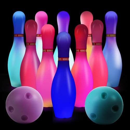 Light bowling set glow in - set,,