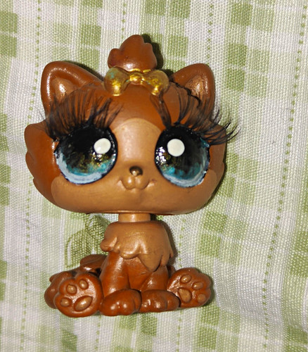 Littlest pet shop brown cat - shop,