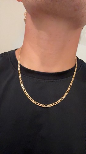 14k solid gold 5mm figaro - 14k, 3.5mm
