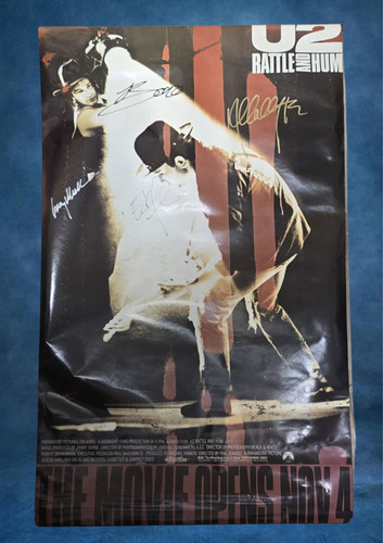 Signed poster rattle - u2,