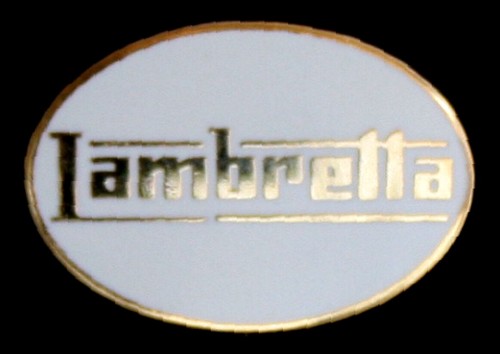Oval lambretta enamel badge - lambretta,