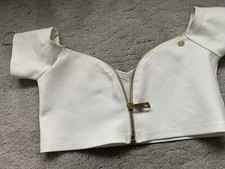 Pacha Ibiza  cream crop top medium zip front