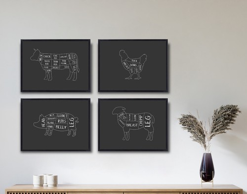 Set butcher prints - of,