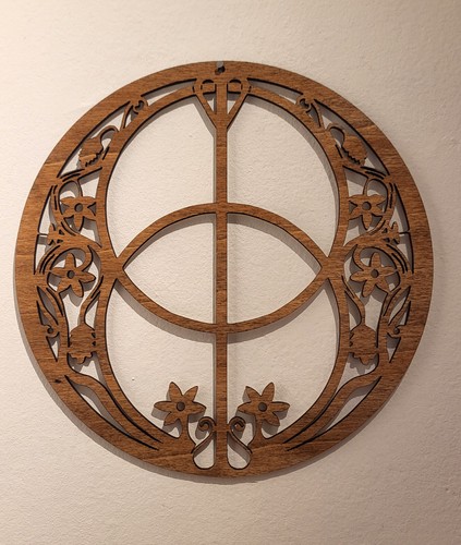 Wooden chalice well - wooden, (28cm)