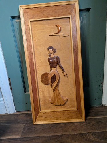 Vintage mid century wood - mid,