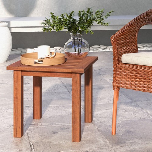 Patio hardwood side table - hardwood,