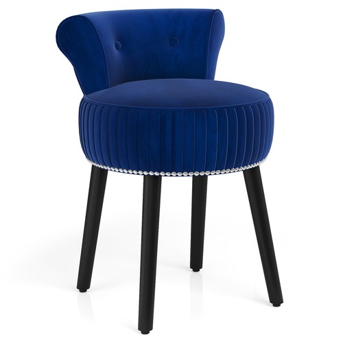 Upholstered vanity stool with - vanity,