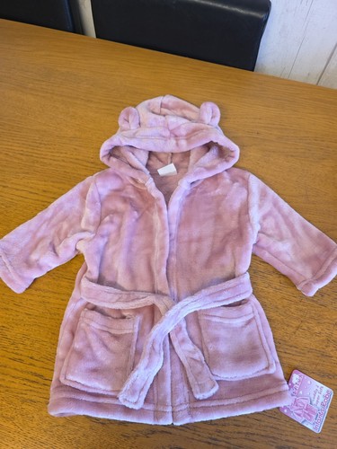 Baby dressing gown pink age - pink.,