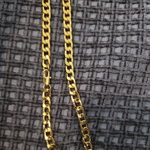 Gold plated cuban link curb - gold,