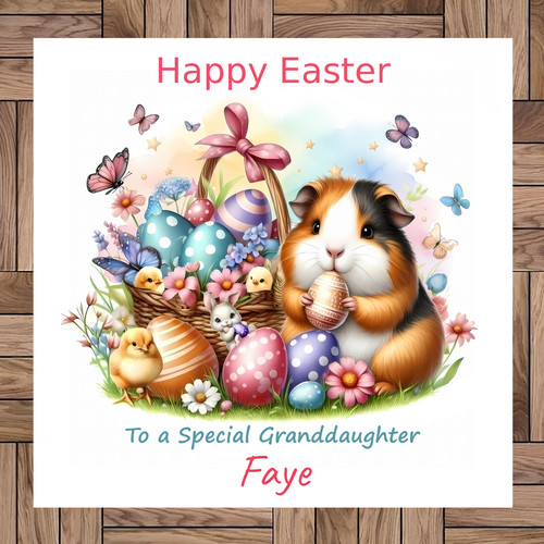Personalised easter card a - easter, card,