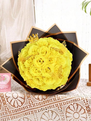 6pcs glitter rose bouquet - 6pcs,