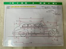 Brooklin Models 1947 Cadillac Series 75 Limo BML27 Pattern Drawings and notes
