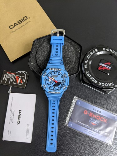 Casio shock 2100 blue - casio, ga-2100