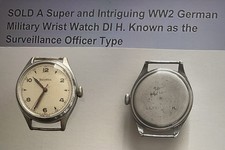 WW2 GERMAN HELVETIA DI H. MILITARY SURVEILLANCE OFFICERS WATCH-TYPE 1-WORKING 
