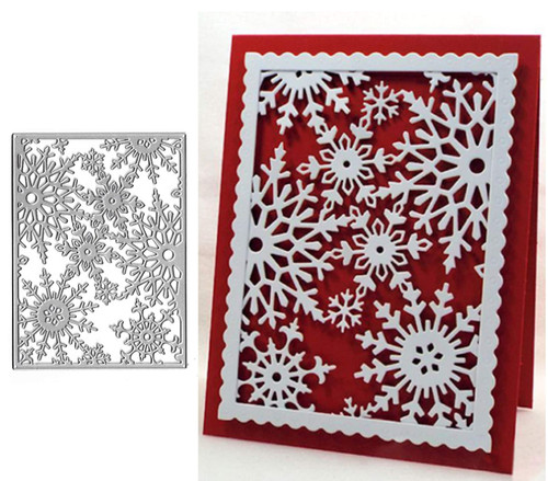 Christmas snowflake frame - christmas,