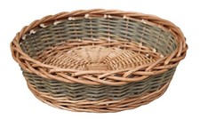 Wicker Hamper With White, Red