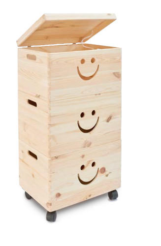 Pine wood toy - storage, boxes
