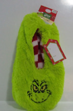 PRIMARK GRINCH FOOTLET SLIPPER SOCKS FLUFFY FOOTSIES COSY SIZE 6 - 8 CHRISTMAS