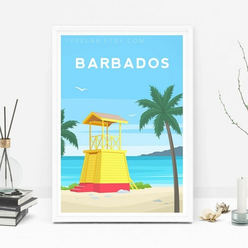 Barbados art print caribbean - barbados,