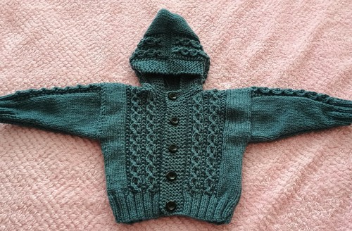 New hand knitted hoodie for - hand,