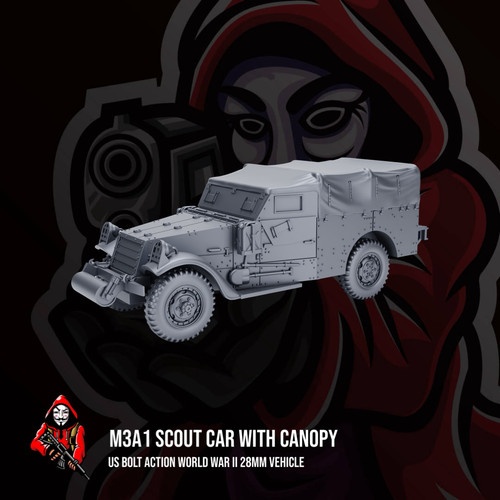 M3a1 scout car with canopy - m3a1,