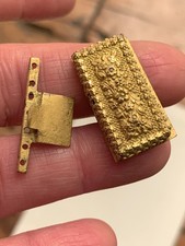 Antique Georgian Gold Plated Or Pinchbeck Ornate Jewellery Clasp/finding