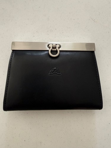 Italian black leather - italian, coin