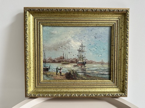 Vintage maritime oil painting - maritime,