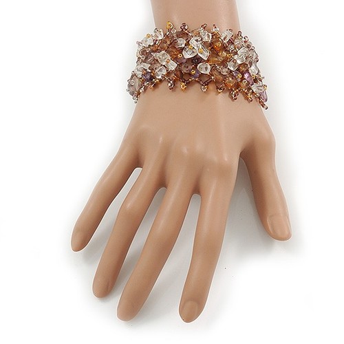 Fancy glass bead flex - fancy, bracelet