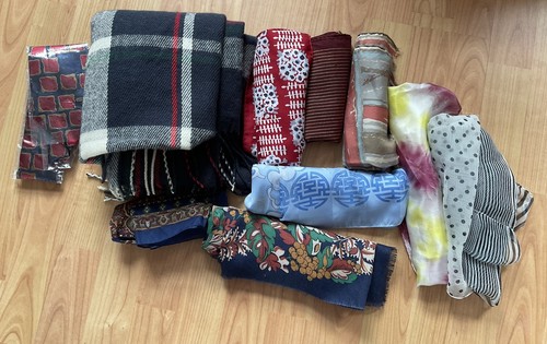 Nice job lot scarves silk - nice,