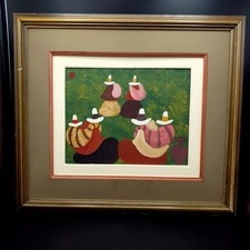 Latin American Painting people in traditional dress painting acrylic or oil art