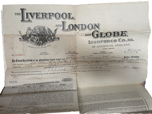 1915 fire insurance - fire, policy
