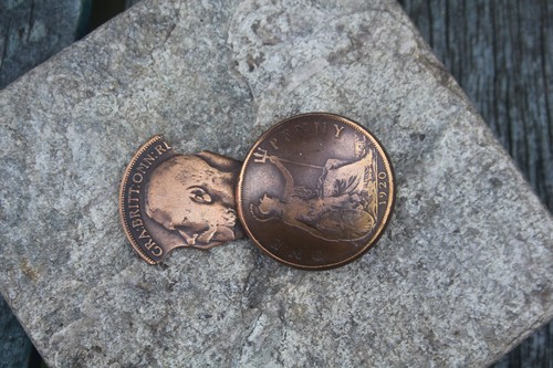 Unusual antique caddy coin - unusual,