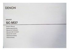 Denon Owner Manual Book for Denon Speaker SC-M37 Multi Languages