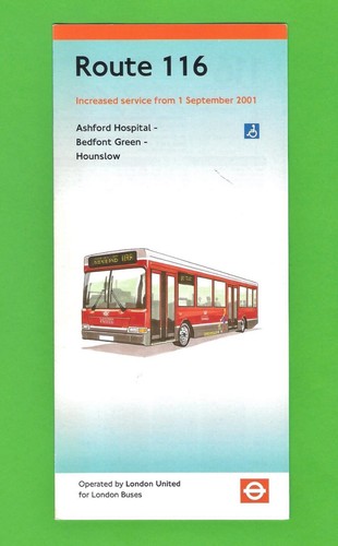 London buses timetable 116 - london,