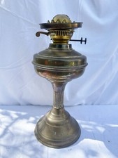 VINTAGE ANTIQUE  VICTORIAN BRASS OIL LAMP DUPLEX