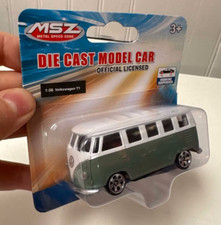 MSZ 1:64 Volkswagen Van Green/White Miniature Collectable Toy Vehicle