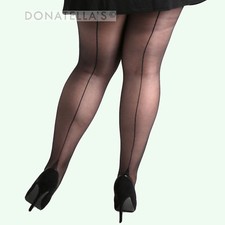 PLUS SIZE SEAMED TIGHTS back